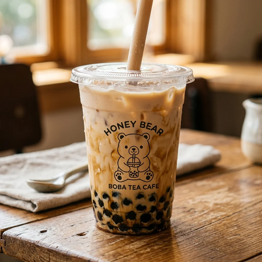 Mẫu cốc nhựa in logo thiết kế tối giản